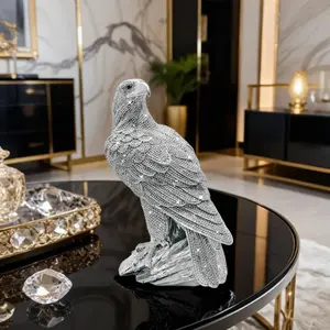 Luxurious  Sparkling Eagle Statue - Symbol of Strength & Success | Perfect Gift for Father's Day, Graduation & Office Decor - A Powerful Statement Piece for Living Room & Office | Best Gift for Him