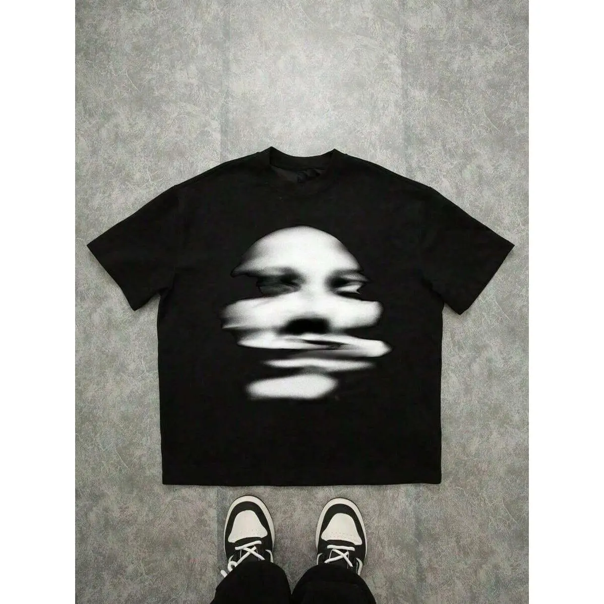 Bolty Teen Boys' Casual Classic Cool Blurry Silhouette Graphic Print Short Sleeve T-Shirt, Suitable For Summer