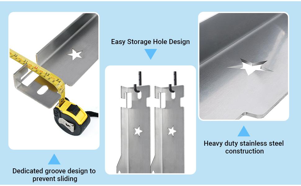 Wheel Alignment Tool with Connection Sheet, Premium Stainless Steel Toe Alignment Tool Plates for Car, Truck, SUV(Include 2 Measuring Tapes)