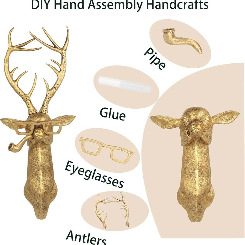 Animal Head Wall Decor, 1 Count Creative Resin Animal Head Wall-Mounted Decor, Wall Hanging Decor, Wall Decoration for Home Living Room and Bedroom #TOP PICKS