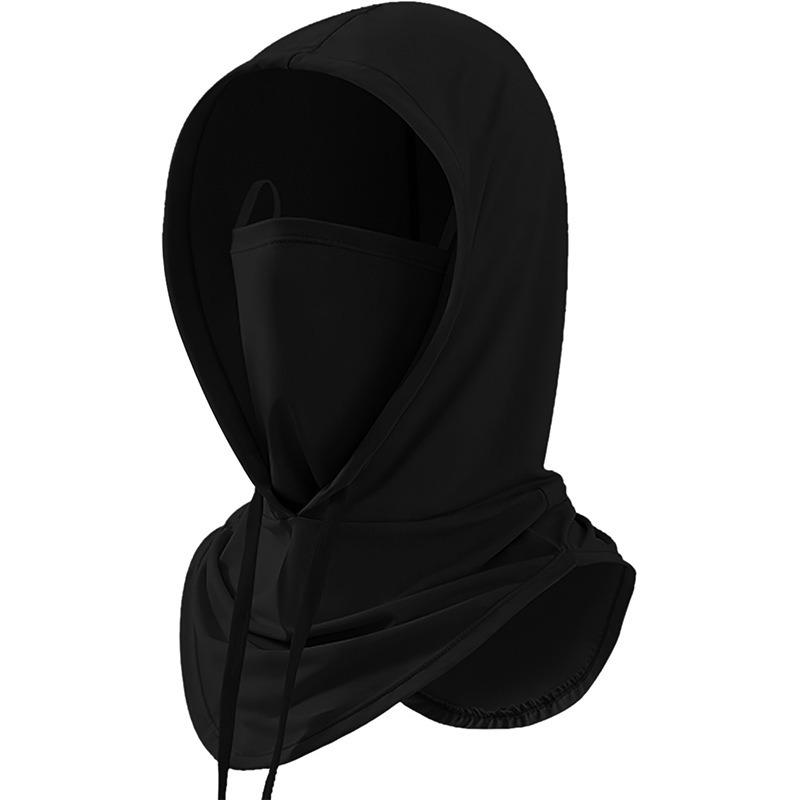 Outdoor riding sunscreen headgear full face cover removable sunscreen mask thin summer ice silk motorcycle sunscreen cap