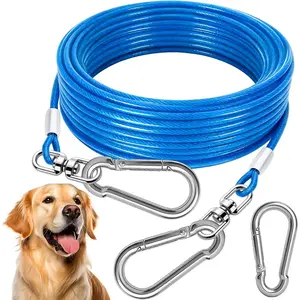 Tie Out  - Heavy Duty  Chain for Yard, Blue//Green/ Outdoor Tether & Leash, 10/15/20/30Ft,Lead for Dogs Outside