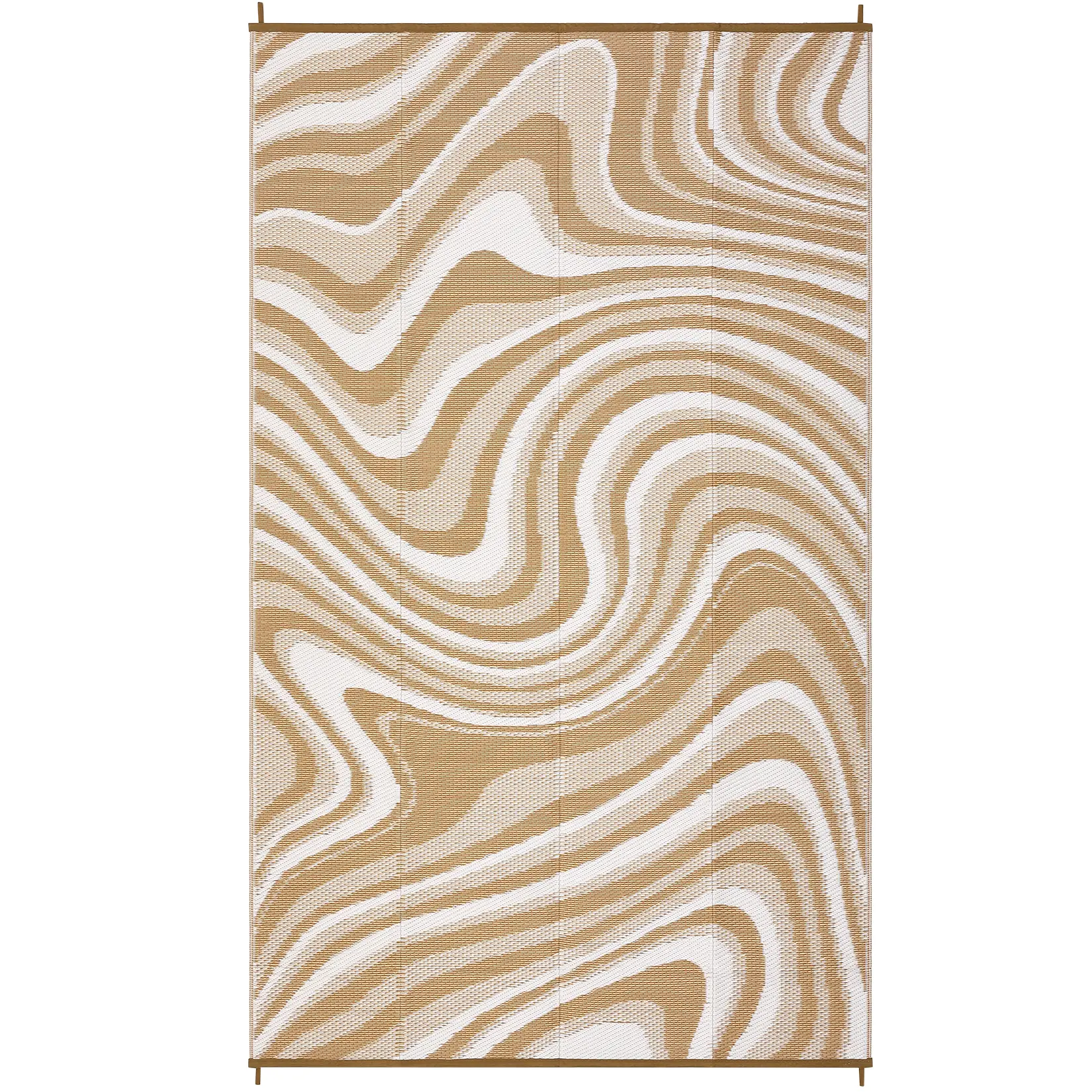 Waterproof Reversible Outdoor Rug - Modern Plastic Straw Patio Mat with Rubber Backing - UV Resistant, Easy to Clean, Collapsible and Portable - Perfect for Camping, Deck, RV, Backyard