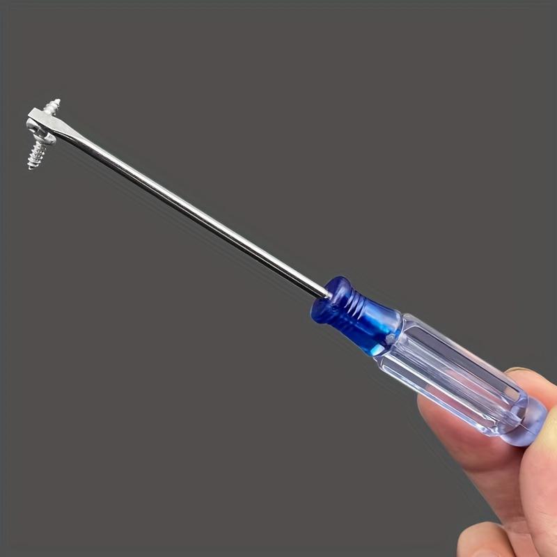 Precision Phillips Crystal Screwdriver Set - Small Slotted Head, Ergonomic Transparent Handle, Magnetic Tip for Secure Hold - Ideal for Household & Industrial Mini Projects