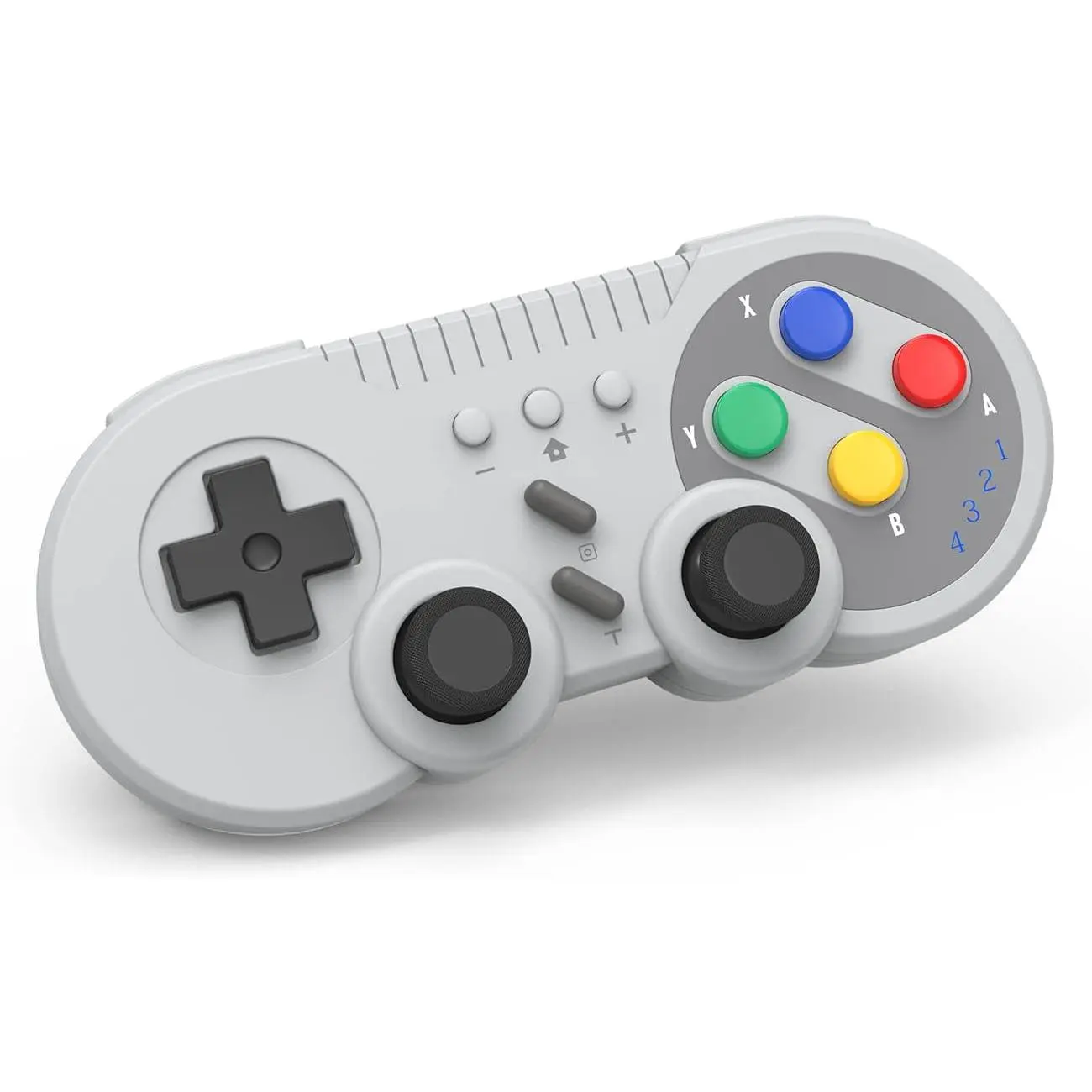 Controller  Gamepad Compatible with NS/ OLED/Windows PC - Classic SNES Style Controller with Motion Control/Vibration/Turbo/Wakeup - Gray