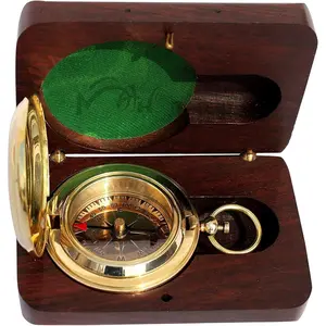 Push Button Brass Compass Inspirational Keepsake Gift for Son Boys Men Ideal for Graduation Birthday Unique Collectible Desk Decor