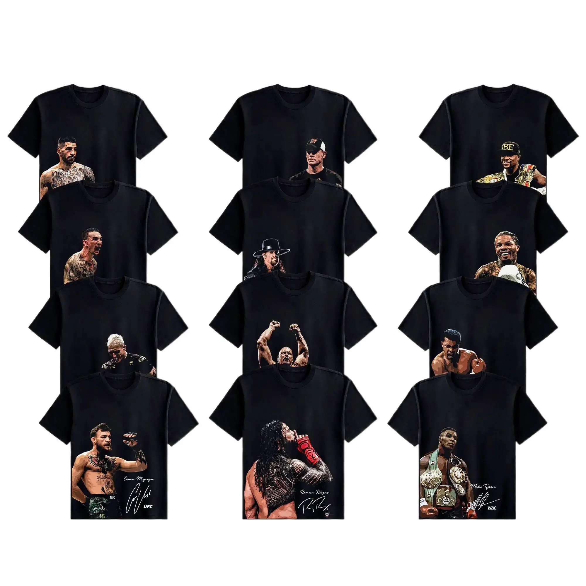 [Sale Up To 50%] Women's Unisex Vintage UFC-WWE-Boxing Collection 100% Soft Cotton Streetwear T-Shirt, Combat Sports Apparel for Fans, Casual Affordable Fashion Top