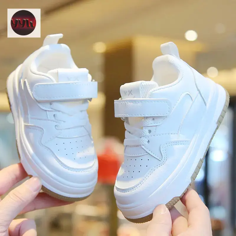 YYW1 New2025 Children's White Shoes Boys and Girls Shoes Non-Lightweight Canvas Shoes Baby Soft Sole Casual Shoes Versatile Style