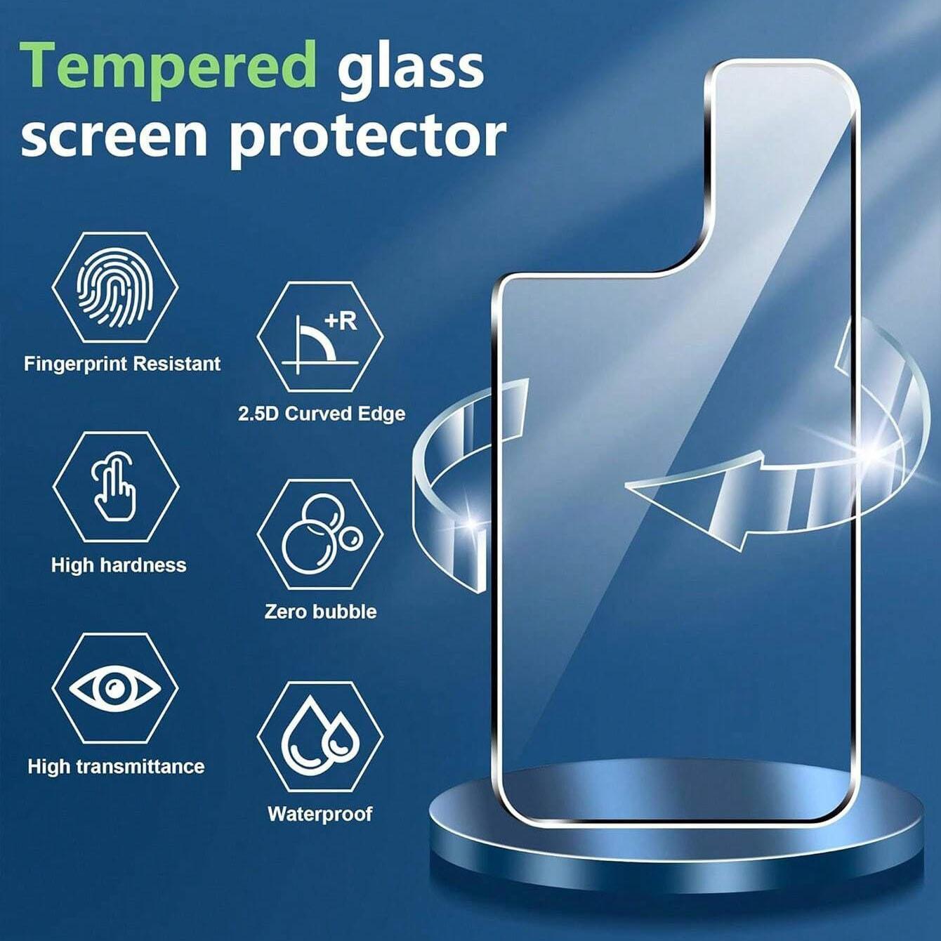 Tempered Glass Phone Back Screen Protector, 3 Counts Full Coverage Phone Back Screen Protective Film, Phone Accessories Compatible with iPhone, Smartphone, Cellphone