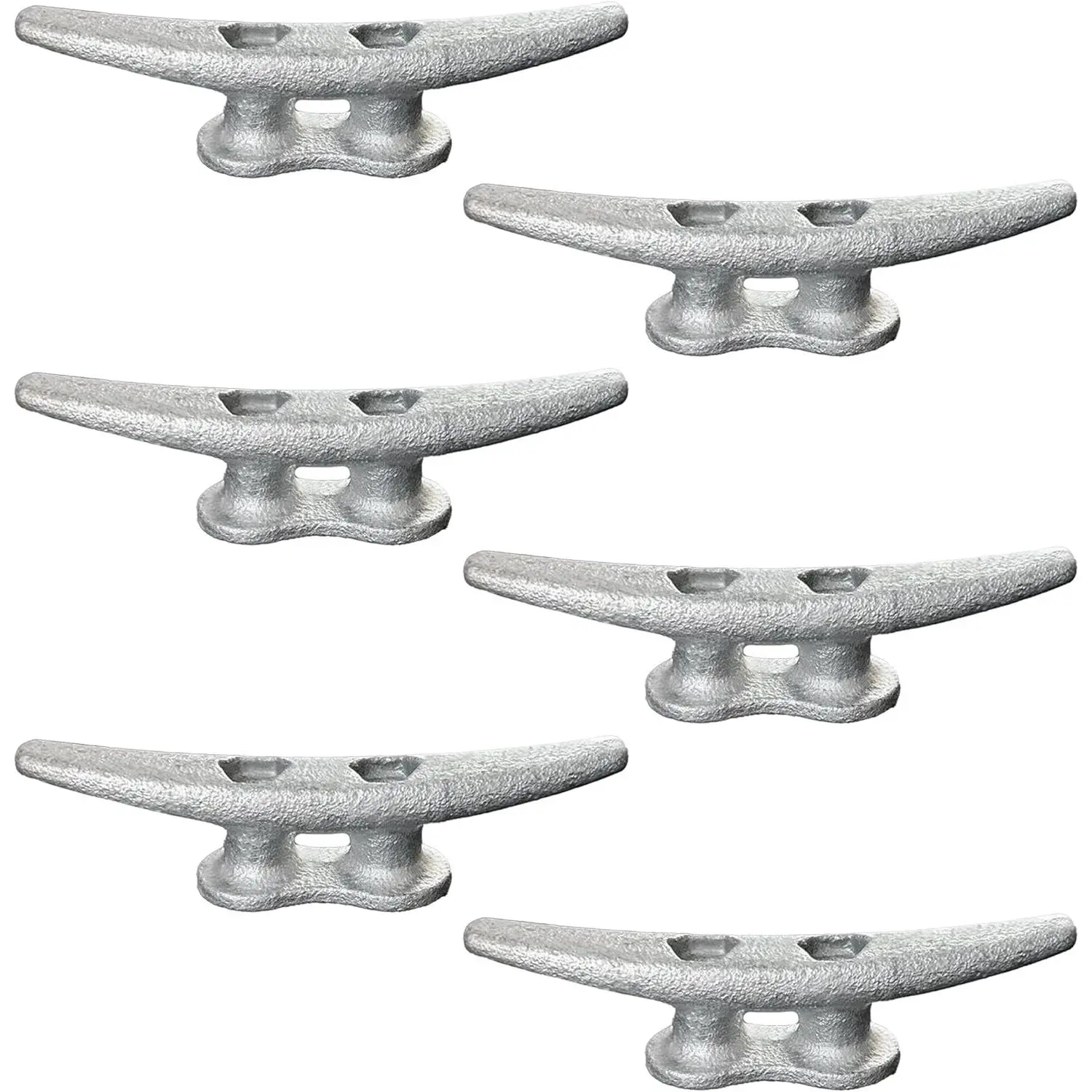 Cast Iron Dock Cleats 4 inch Small Boat Cleats Galvanized Marine Grade Rope Cleat for Mooring Pier Canoe Nautical Maritime Decor Tie Down