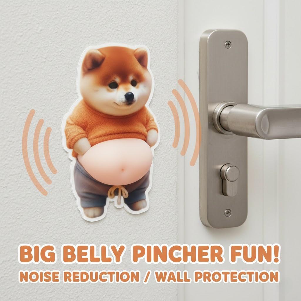 6Pcs 3D Dog & Cat Belly Mochi Squishy Stickers, Stress Relief Fidget, Cute Squeeze Toys for Kids Party Favors, Classroom Gifts, School Rewards, Fun  Gift for Adults & Kids, Silicone Puffy Car Door & Wall Buffers