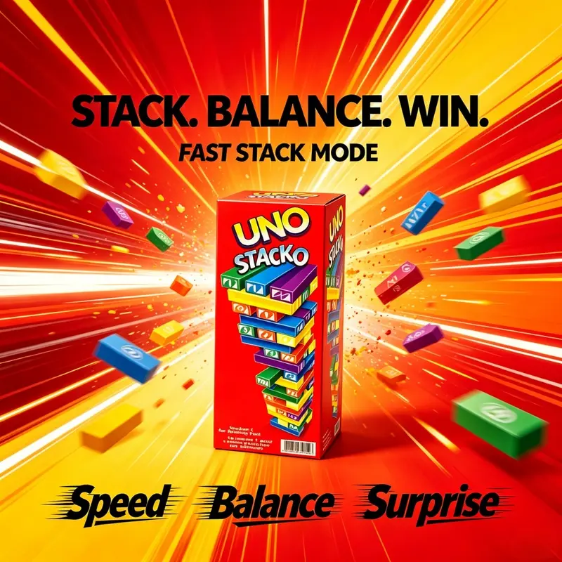 Colorful UNO Stacko Stack Tower Educational Interactive Balance Game Stress Relief Table Toy for Holiday Hangouts