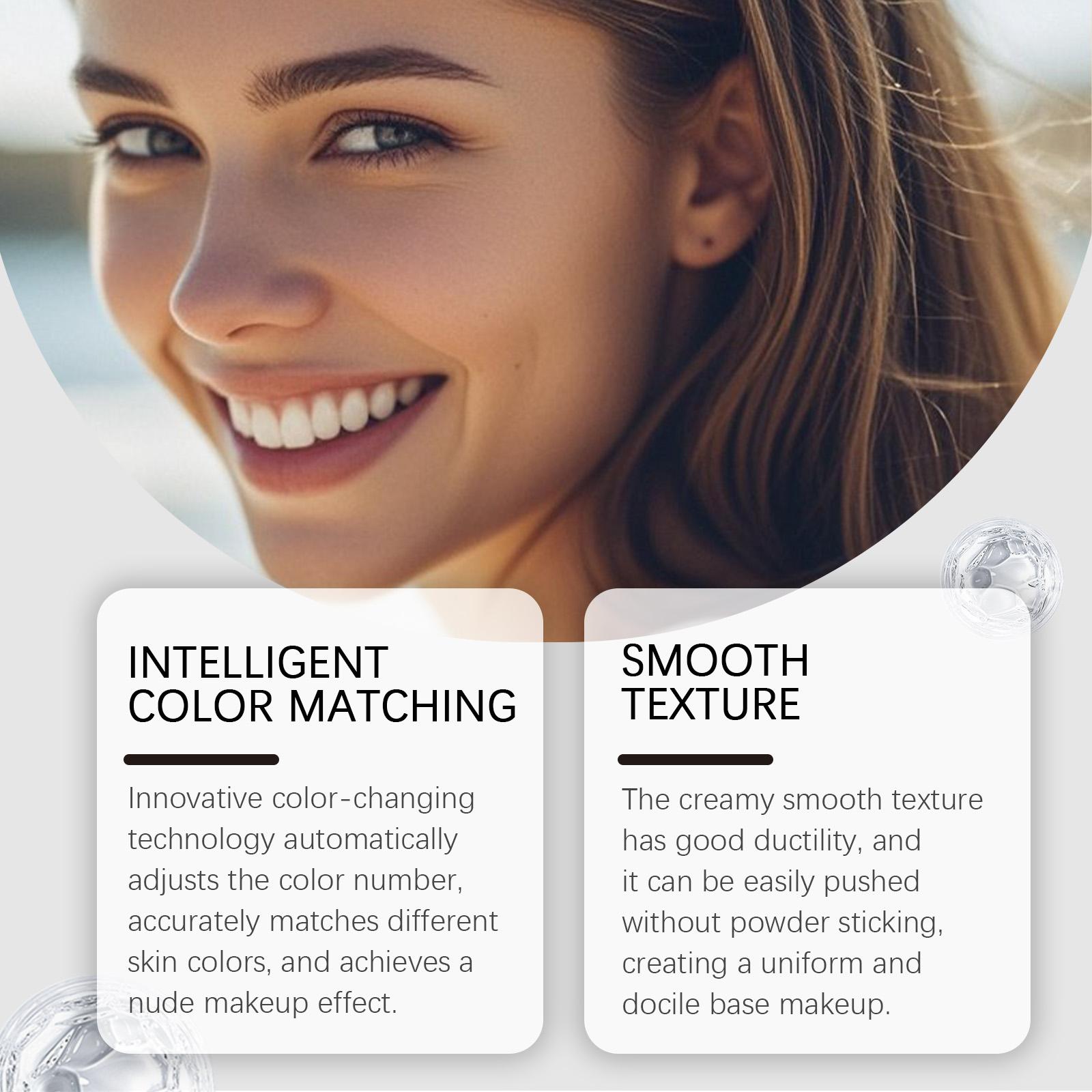 AMZ The Dark Skin Two-In-One Color-Changing Foundation Stick Has A Light And Thin Texture, Moisturizing, Brightening And Nourishing The Skin With A Matte And Clear Makeup Effect