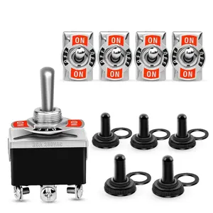 Nilight 5Pack 6Pin ON-OFF-ON DPDT Toggle Switch