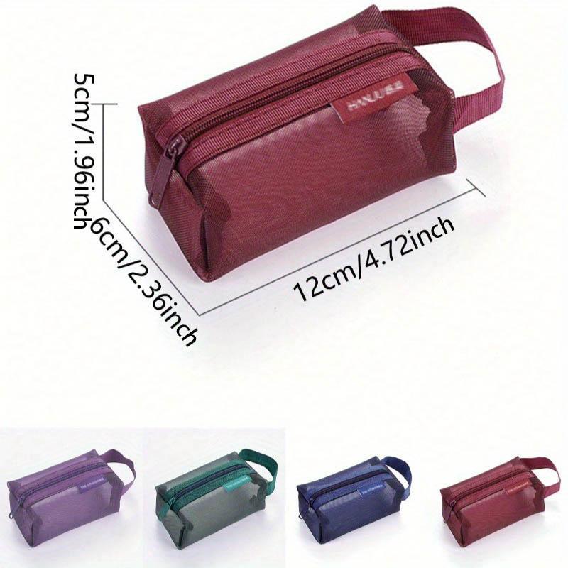 Mesh Outer Layer Cable Storage Bag, 1 Count Portable Small Carry-on Bag for Data Cable & Charger, Makeup Bag, Travel Dorm Cable Organizer, Travel Organization Pouch