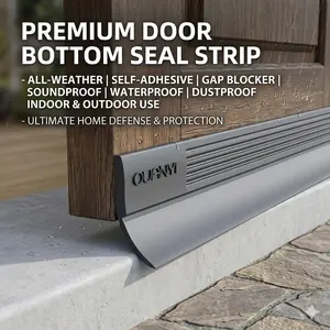 Yitape Tpe Door Bottom Seal Strip, Self-Adhesive Weatherproof Gasket, Sound Insulation Waterproof Dust Proof, Indoor Outdoor Use, Long-Lasting Home Protection