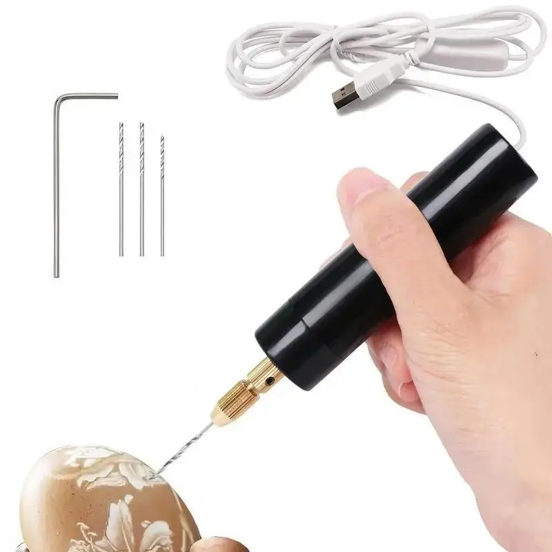 Mini Multifunction Electric Drill, Precision DIY Rotary Tool, Portable Drill for Engraving, Polishing and Sanding on Wood, Metal, Plastic and Jewelry