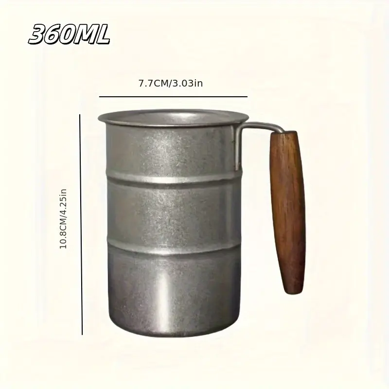 304 Stainless Steel Water Cup Coffee Mug Vintage Industrial Series Outdoor Camping Cup, Essential Water Cup for Kitchen Outdoor Picnic Perfect Christmas Holiday Birthday Gift Beverage Cups