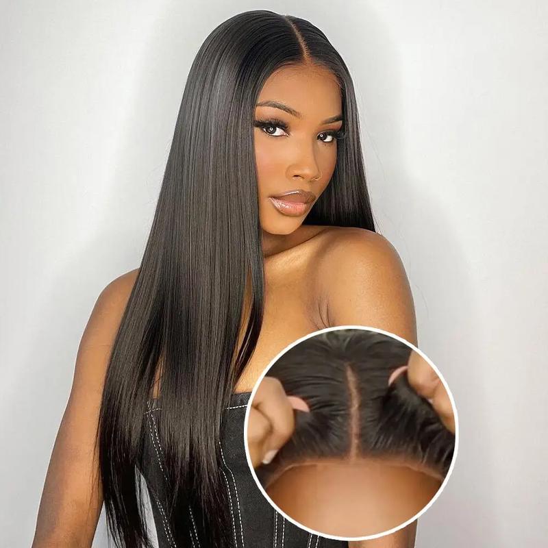 Bling Hair 6x4 Glueless Wig Ready To Wear Pre-Cut Lace Glueless Wigs Straight 5x5 Lace Closure Remy Hair Wig For Black Women