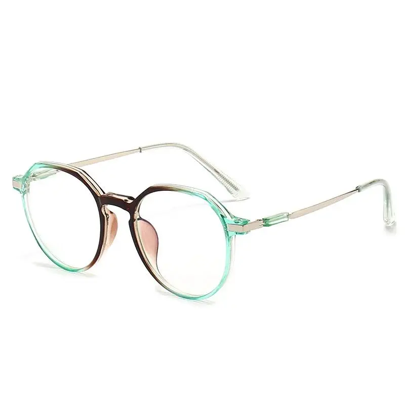 Round Frame Eyeglasses for Myopia, Unisex Fashion Prescription Lenses with Available Diopters from 0.0 to -6.0, Diopters 0-6.0, Myopic Users, Single Pair, Myopia Glasses, Adults
