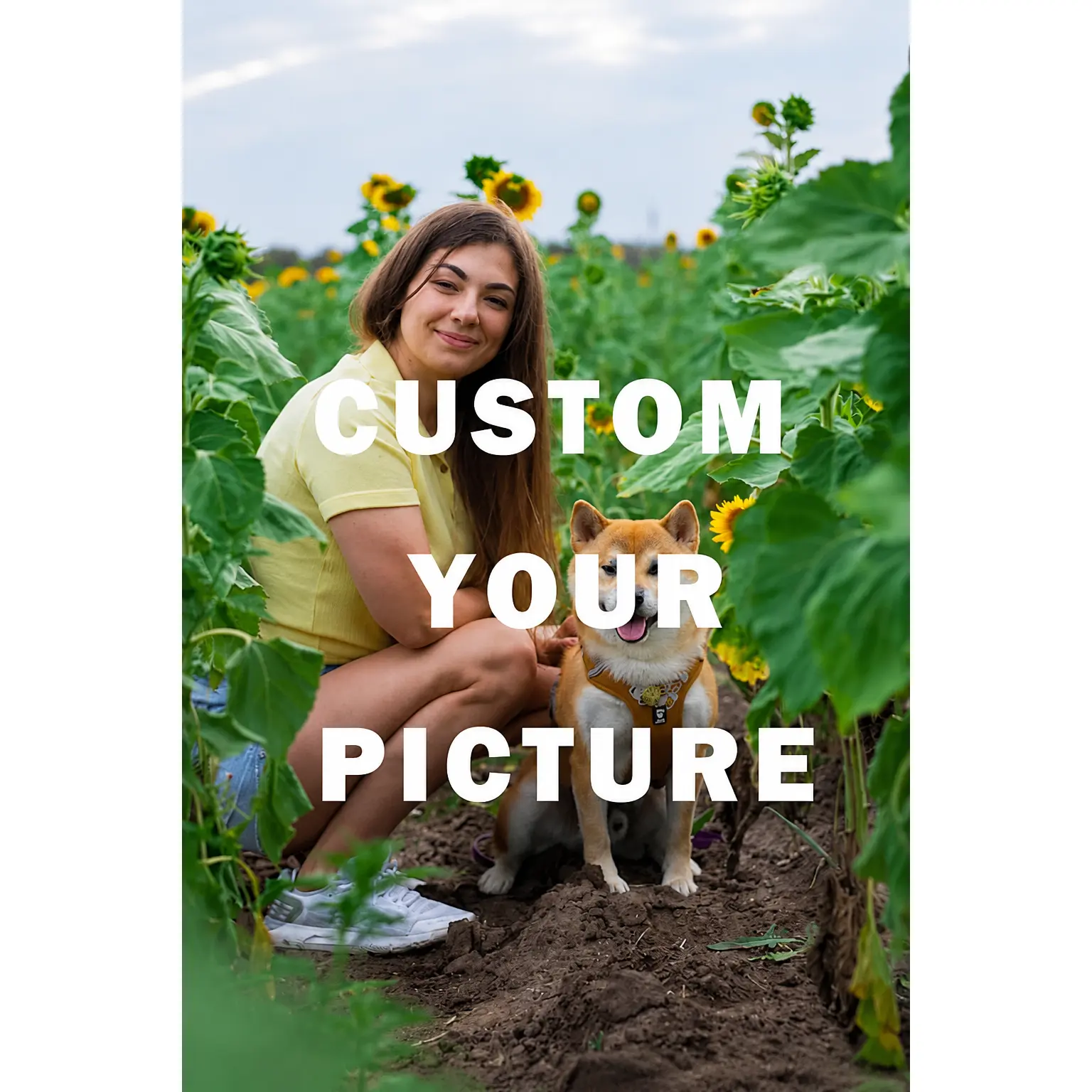 Create Your Own Custom Poster, Multiple Size Unique Family Photo Gifts for Couples Friends Office Living Room Bedroom Home Decor