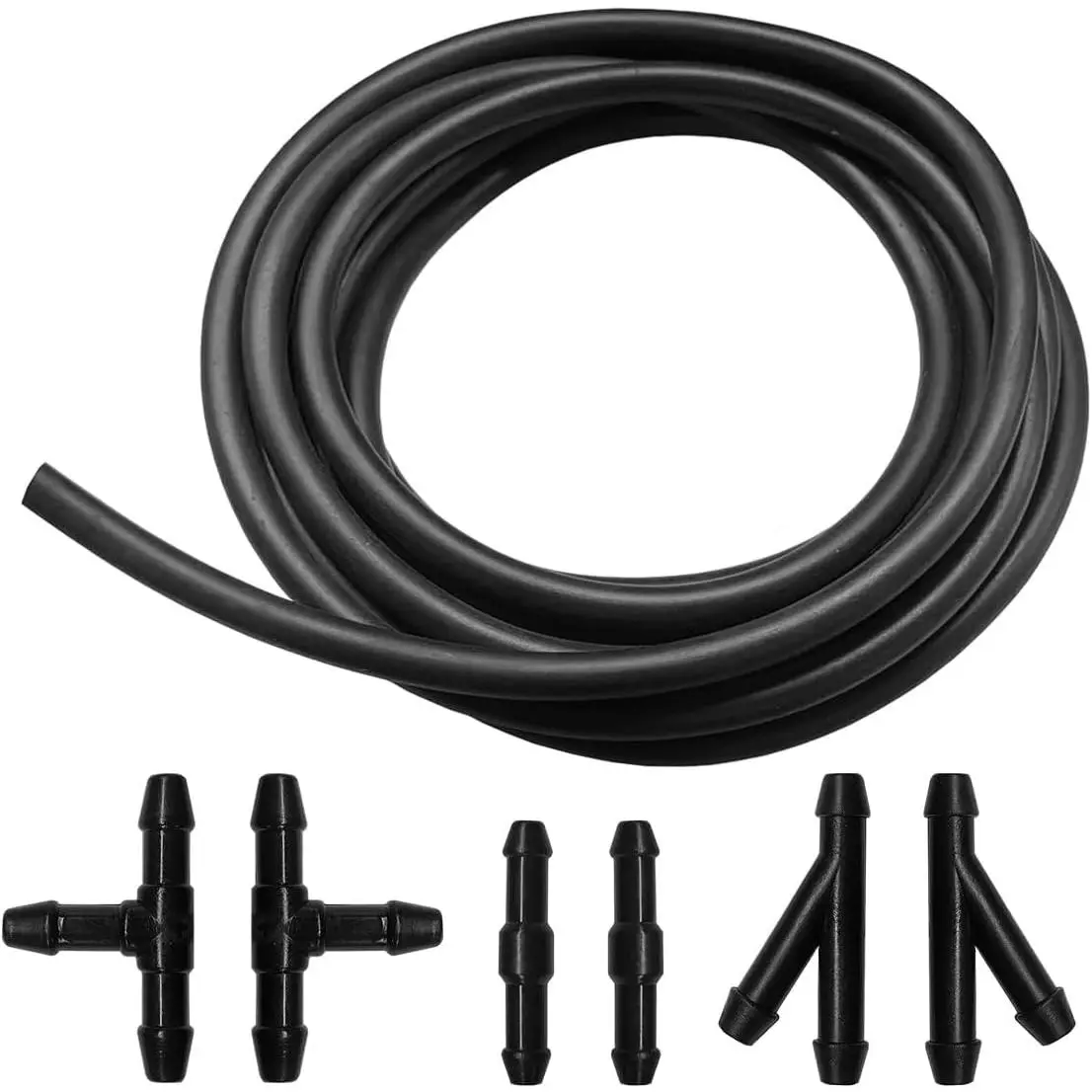 7 count  Windshield Washer Hose Kit, 3 Meter Washer Fluid Hose & 6 count Hose Connectors, Water Pumps & Nozzle Mounting Kit,  Automotive Washers Nozzle Accessories
