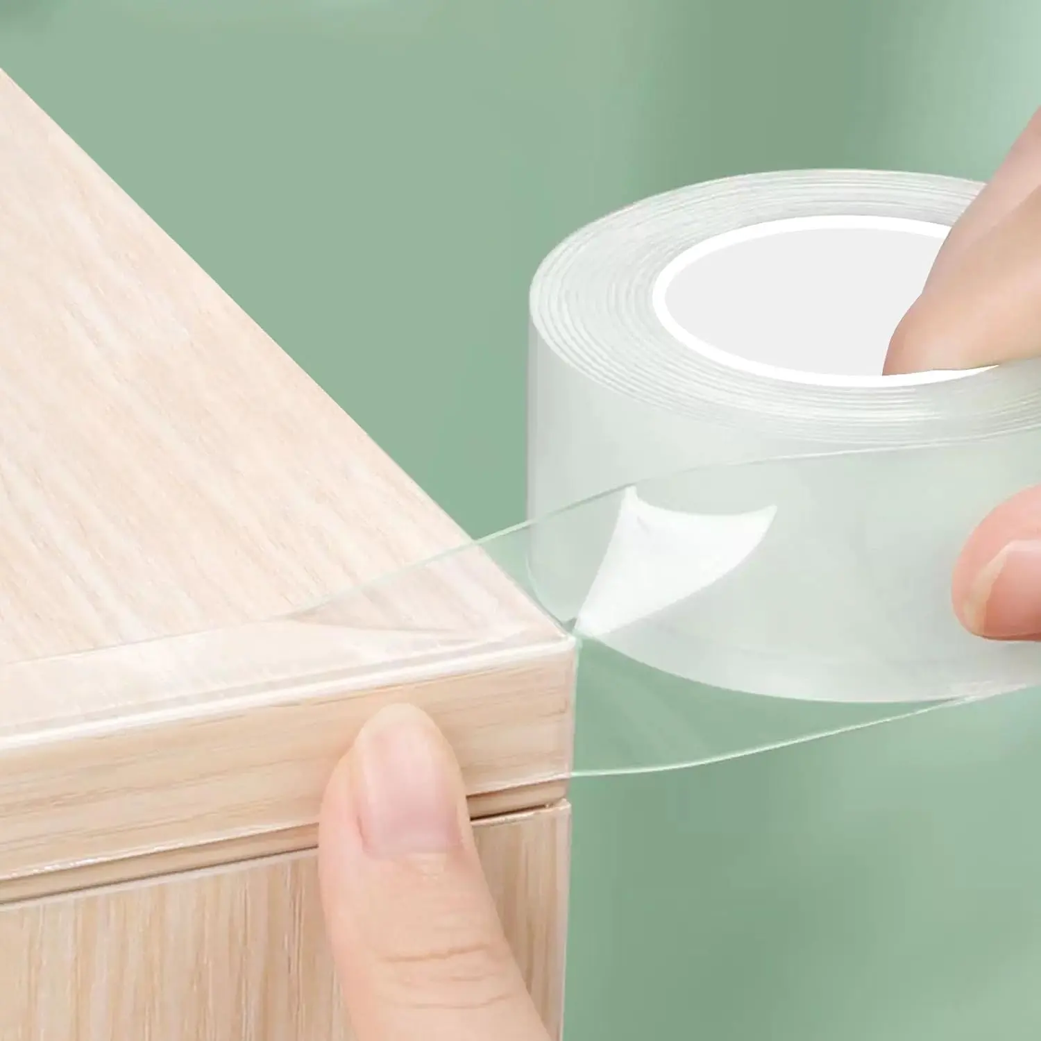 Self-Adhesive Edge Protector Strip - 1.57 in x 6.6 FT Waterproof Sharp Edge Wrap Tape for Desk, Cabinet Door, Kitchen Countertop Furniture