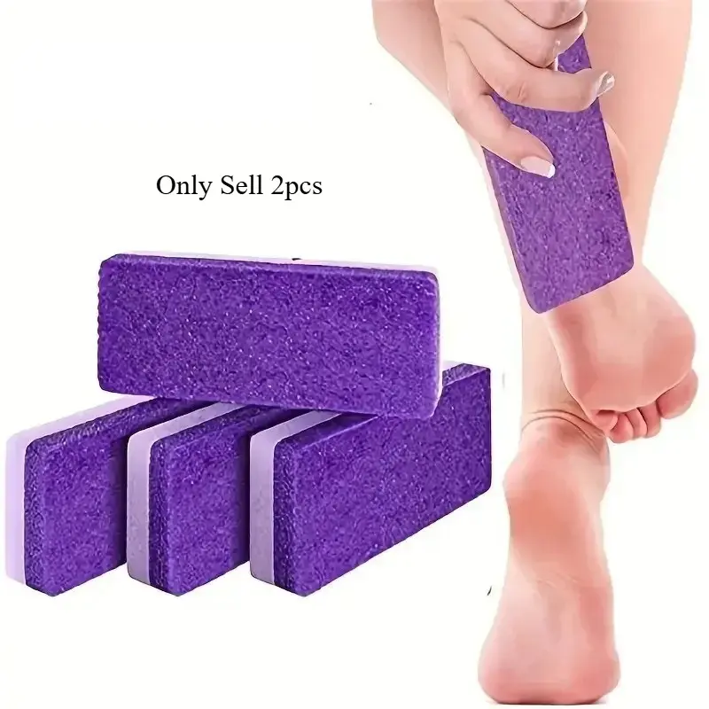 2pcs Foot Exfoliator Set, Pumice Stone & Exfoliating Callus Remover for Smooth Feet, Pedicure Heel Scrubber Tool, Essential Foot Care Kit