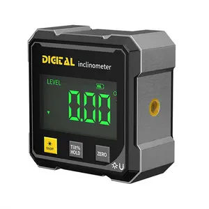Digital Angle Finder with Electronic Laser, 4-Side Magnetic Angle Gauge, Cube Inclinometer, Table Saw Miter Protractor, Woodworking Measuring Tool, Level Box for Hanging