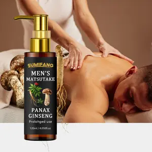 Men's Matsutake Massage Oil, Rich in Ginseng Matsutake Extract, Deep Hydration, Quick Absorption, Muscle Relaxation, 120ML
