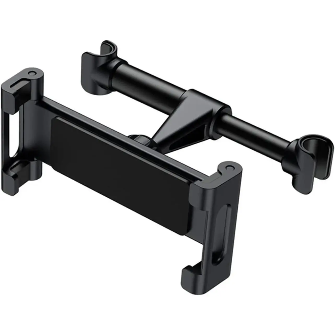 Car Back Seat Headrest Mount for Tablets & Phones - Cars Accessories, 4.7-13 in Compatible, Adjustable Arm, Plastic Body, Secure Grip Interior Accessory (A Design Black) for iPad Pro 12.9''