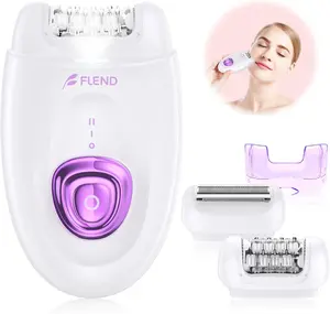 2 in 1 Women Hair Removal Epilator & Electric Shaver, USB Rechargeable with LED Light, for Legs Underarms Bikini Area Full Body Use