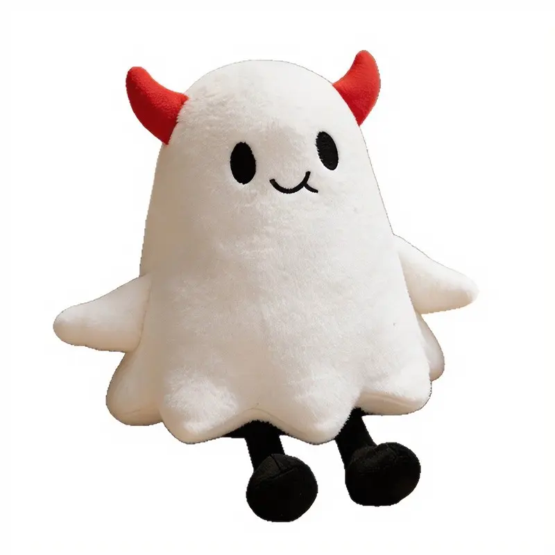 Super Soft Cute Ghost Throw Pillow, Plush Stuffed Animal Couch Cushion Seat Pillow, Gift for Women Girls, Decor for Home Living Room Bedroom Sofa Office Car