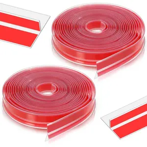 1.37 in x 40 Ft T-Shaped Door Draft Stopper,  Seal Strip for Windows Gaps, Weather Stripping Seal Strip Shower Sweep, Door Seal Tape for Blocks Cold Drafts and Reduces Noise, Clear