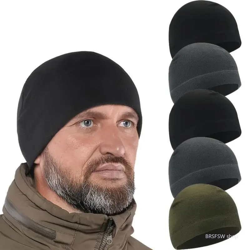 Men's 5pcs Winter Windproof Cycling Beanies - Fleece-Lined Thermal Knit Caps, Heavy-Duty Helmet Liner, Christmas/Birthday Gift for Him, Ideal for Running