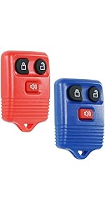 Key Fob Keyless Entry Fits for Ford F150 F250 F350 Explorer Expedition 1998-2016 / Ranger Escape Edge E150 Freestar / Lincoln Navigator Mazda 3 Button Remote Control Replacement CWTWB1U345