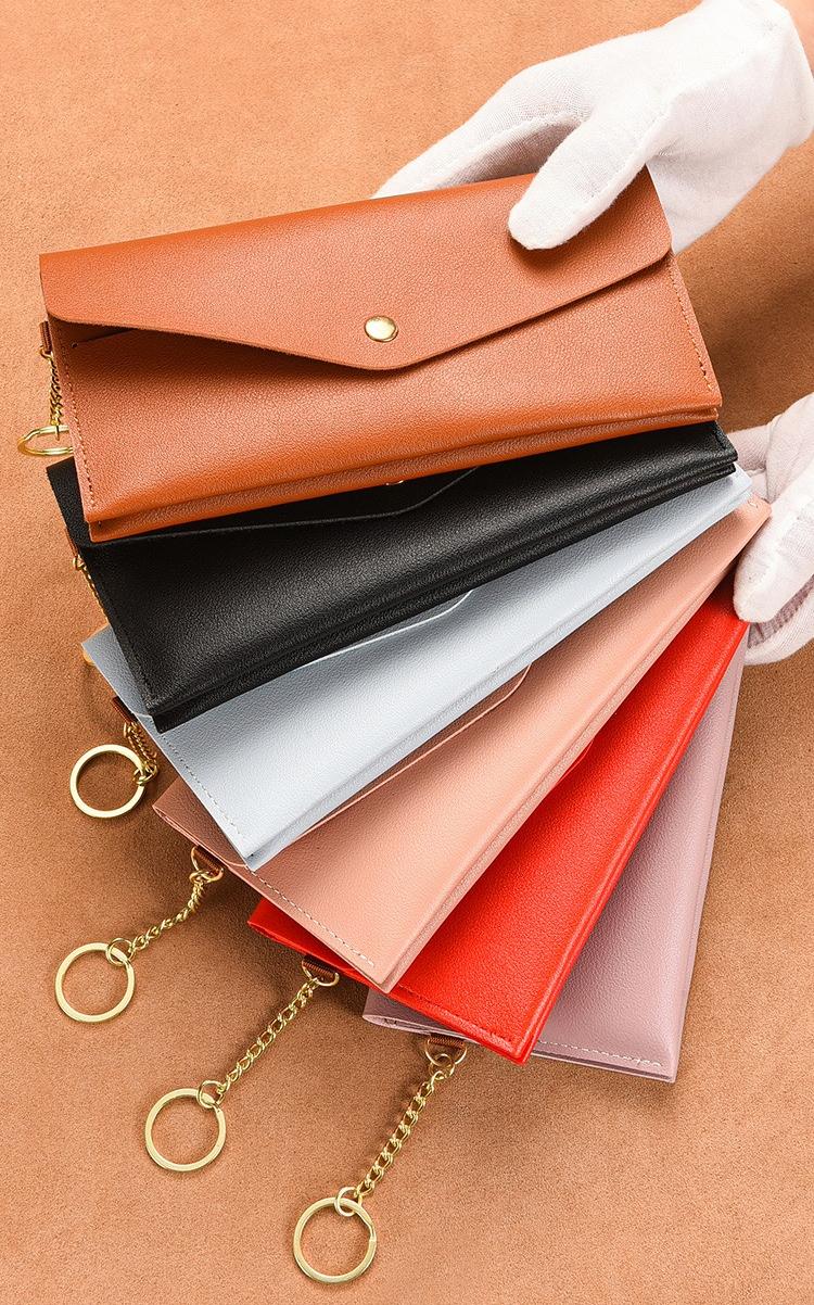 Women's Leather Wallet Clutch - Multi-Card Slot Purse with Snap Closure Card Holder for Phone, Cash & Cards, Portable Wallet for Daily Outings & Casual Styling