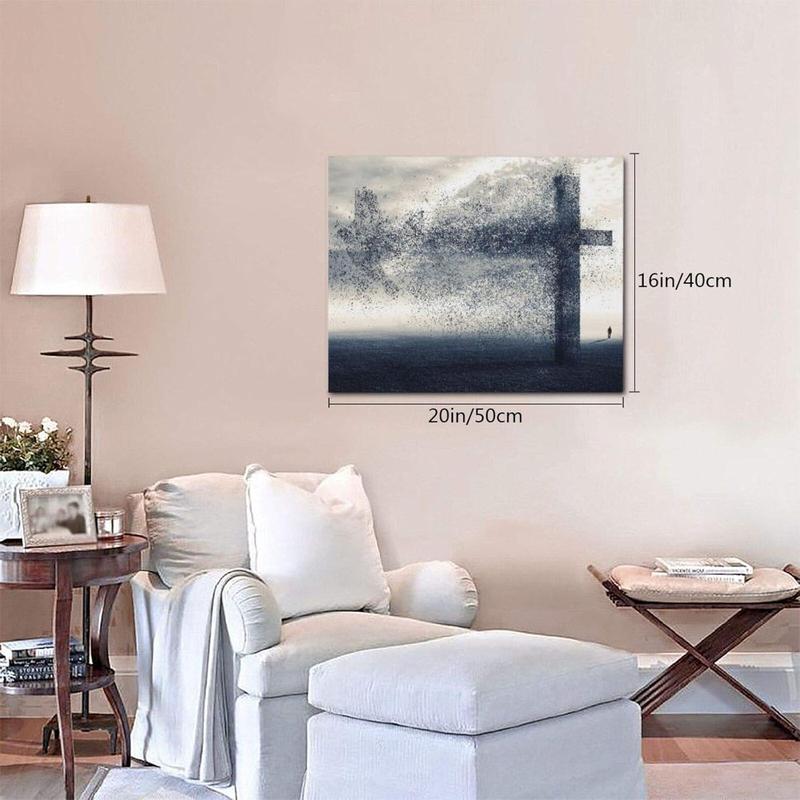 1 Count Jesus Christ Canvas Wall Art Jesus Greets You Welcome Back Window View Sunset Poster Christian Religious Modern Artwork Christ Spiritual Prints Framed Wall Decor For Bedroom Living Room 16x24inch