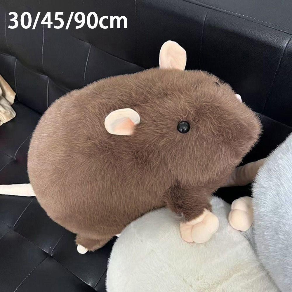 Creative 30/45/90cm Mouse Doll Plush Cartoon Flower Branch Rat Doll Soft Oversized Animal Figure Kids Gift Birthday