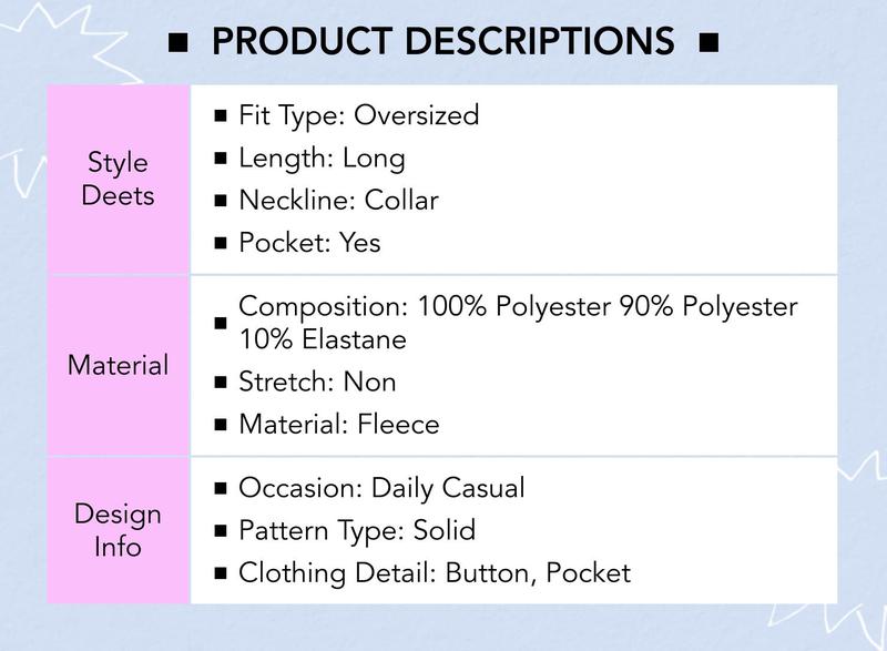 Cider Fleece Collar Toggle Button Oversized Long Sleeve Duffle Jacket [LIVE ONLY]