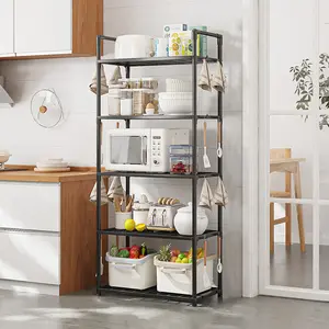 5 Tier Storage Shelves Adjustable Shelving Unit Heavy Duty Standing Shelf 66 Lbs Capacity for Kitchen Pantry Closet Bathroom Laundry Garage
