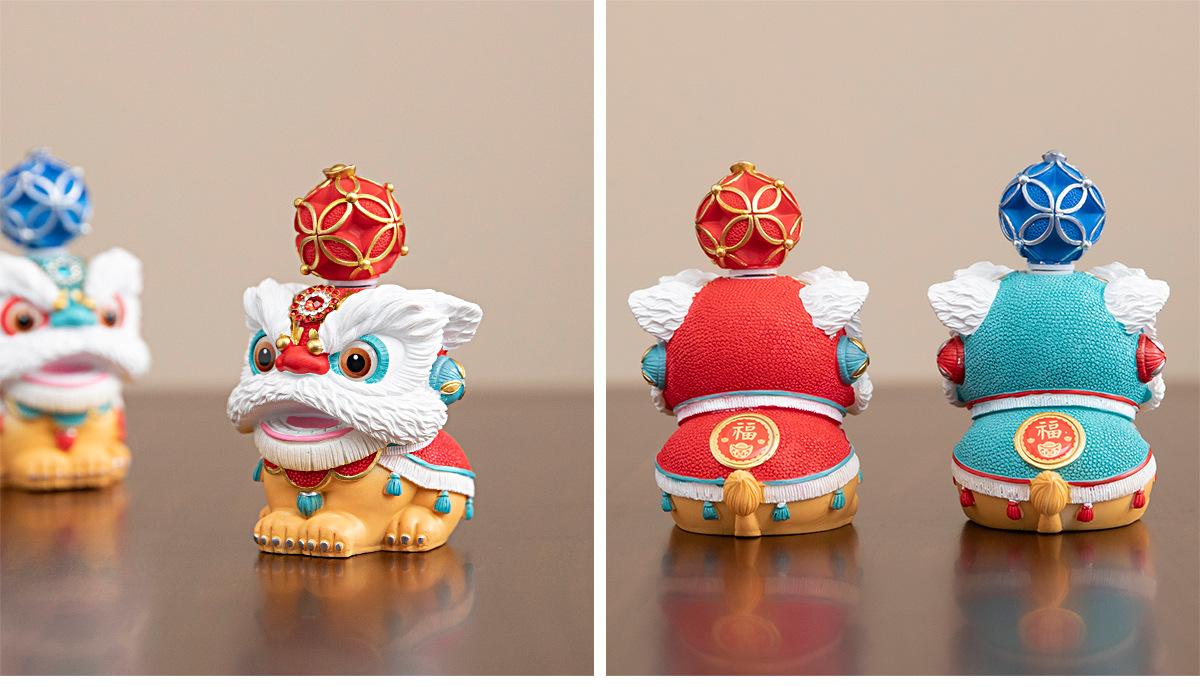 Creative Oriental Lion Ornament Unique Desktop Decoration Decorative Item Craft Birthday Gift Party Favor Personal Collection Ornament