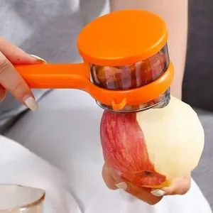 2-in-1 Peeler with Container, Mess-Free Vegetable Fruit Peeler for Kitchen | Multi-functional Peeler with Collecting Box for Potato, Carrot, Apple | Space Saving for Travel, Camping | Ideal Gift