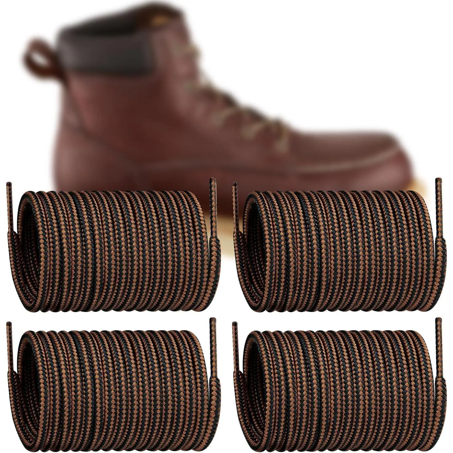 2 Pairs Shoelaces for Irish Setter Boot, 4.5MM Round Shoe Laces Strings  for Hiking Working Shoes