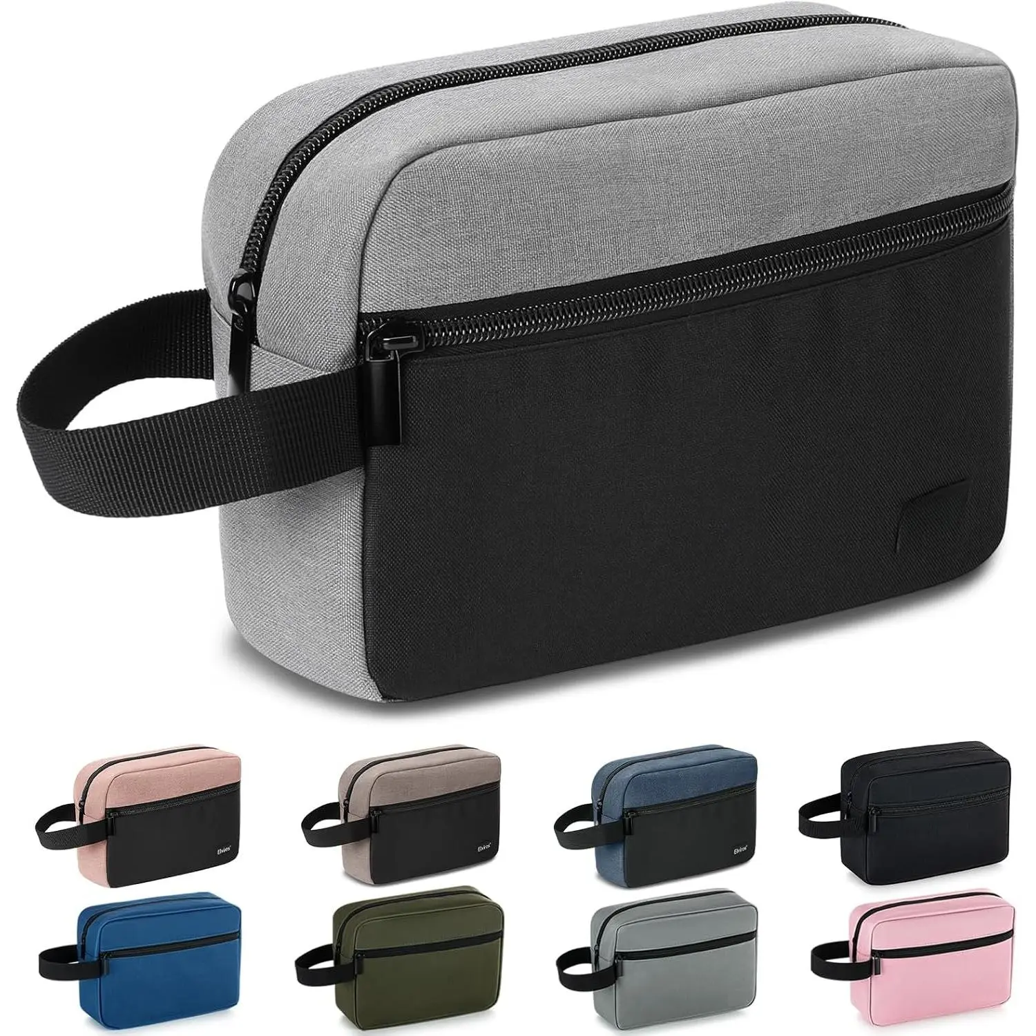 Travel Toiletry Bag for Men  Toiletries Dopp Kit Small Bathroom Hygiene Tool and  bag for Traveling Essential Shaving Pouch,Gifts for Men(Grey&Black)
