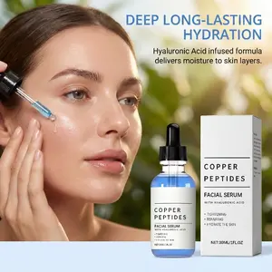 Copper Titanium Essence Hyaluronic Acid Serum For Sensitive Dry Moisturizing Brightening Soothing Face Skin Care Essence