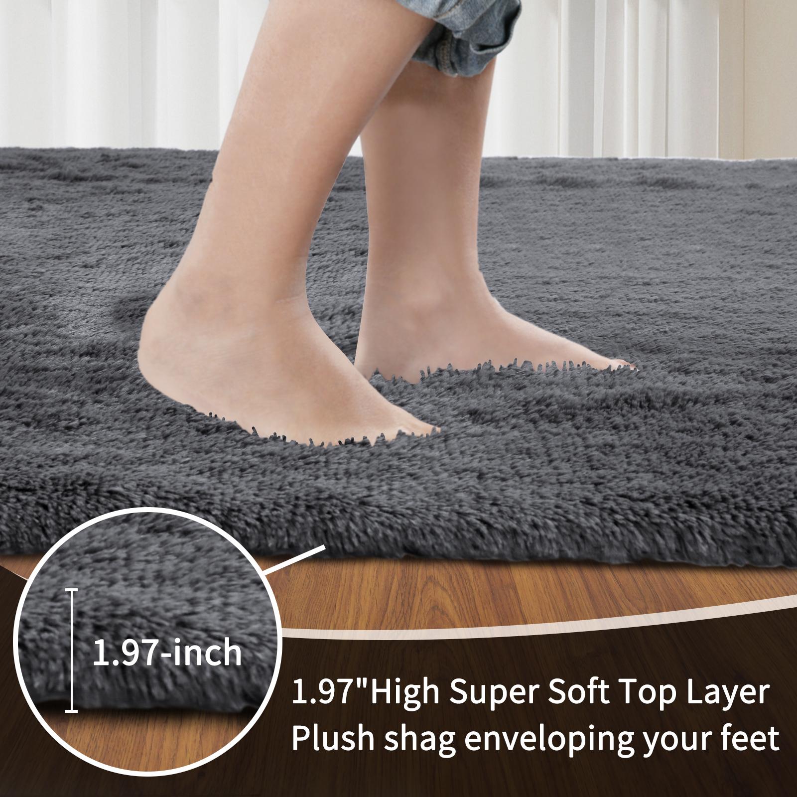 FAMVAL Large Size Plush Rugs Big Fluffy Area Rug Non-slip Soft Shaggy Carpet Mats for Livingroom Bedroom Nursery Home Decor Dark Gray Christmas gifts FAMVAL Large Size Plush Rugs Big Fluffy Area Rug Non-slip Soft Shaggy Carpet Mats for Livingroom Bedroom Nursery Home Decor Dark Gray Christmas gifts