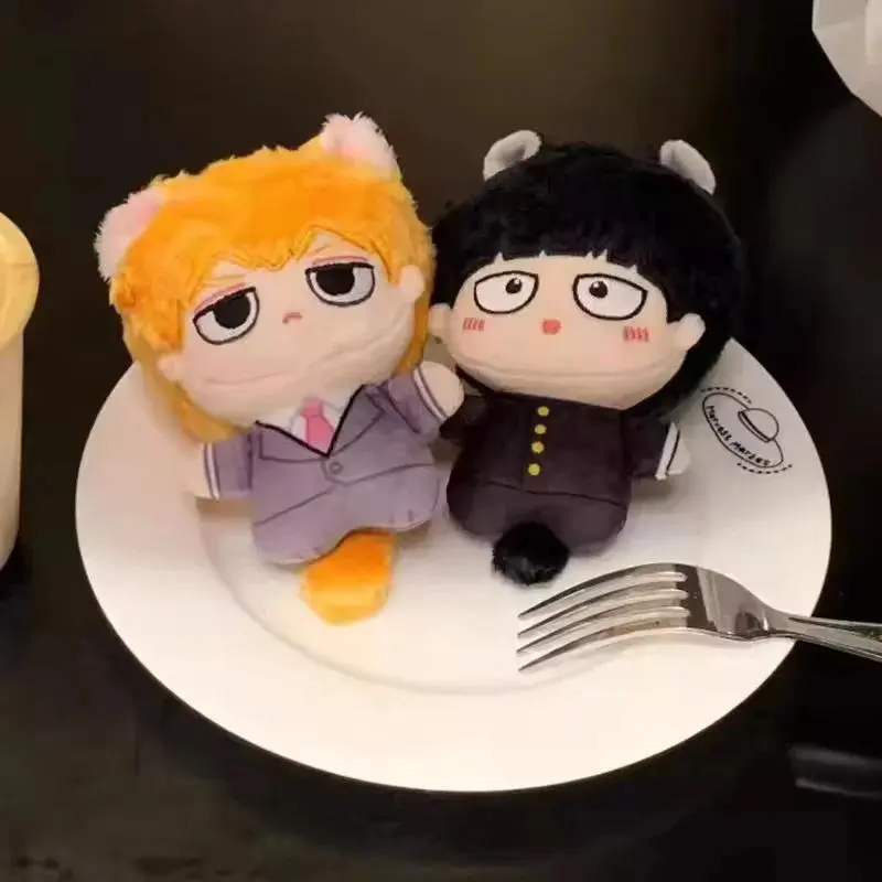 New 10cm Mini Kageyama Mob Shigeo Plush Doll Keychain Small Dimple Bag Pendant Mob Psycho 100 Anime Peripheral Stuffed Toy Gift
