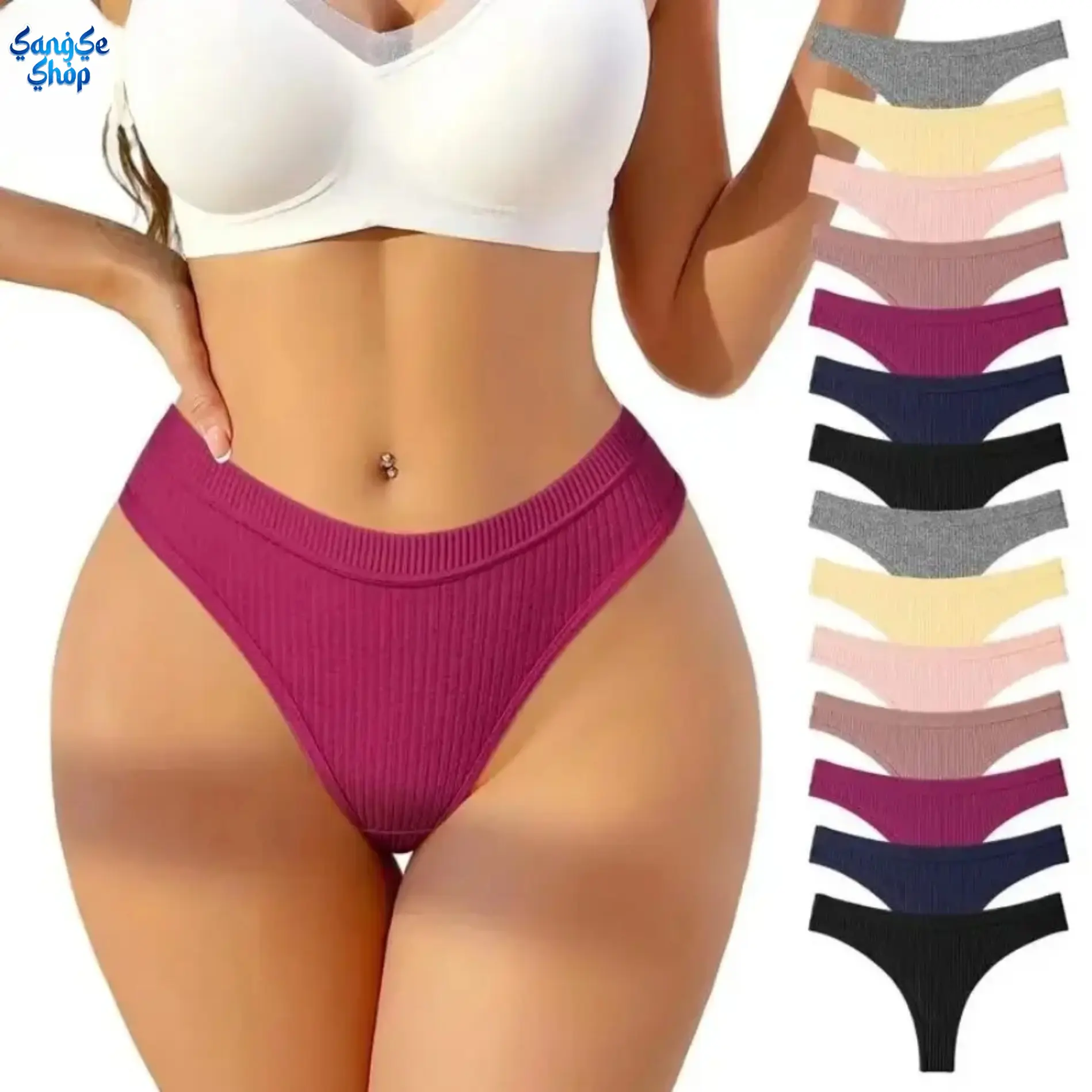 Women's 14-Pack Minimalist Seamfree Panties - Cute Cotton G String, Low-Rise, Drip Dry, Breathable, Moisture-Wick Underwear for Women, Casual Wear & Yoga Everyday Lingerie, Mixed Colors