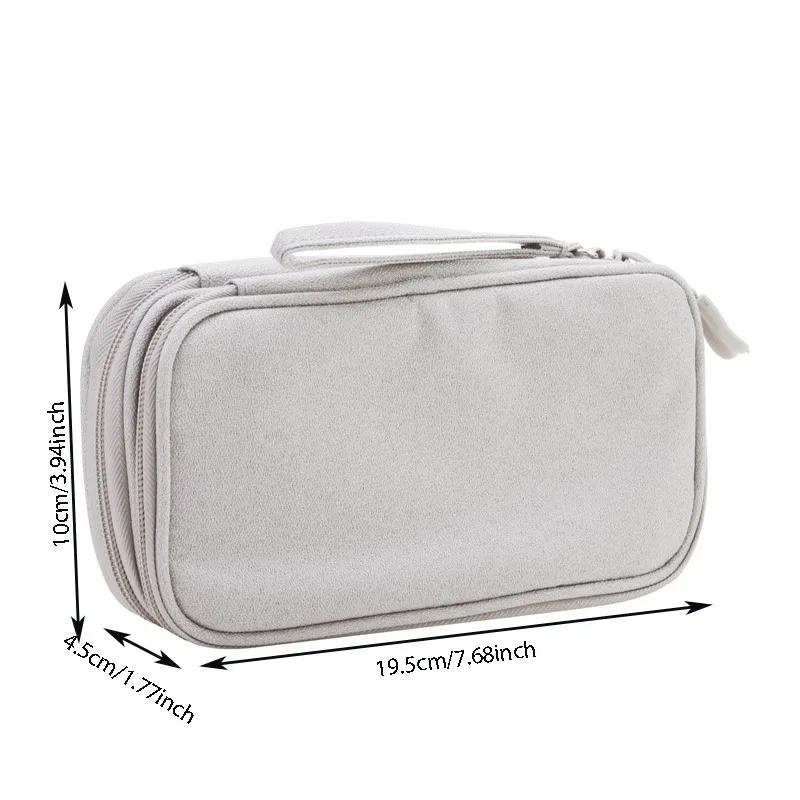 Travel Organizer Bag Cable Storage Pouch Carry Case Portable Waterproof Double Layers with random internal layout